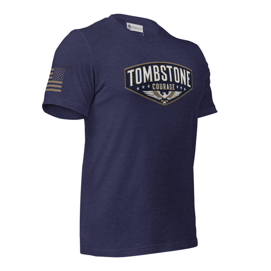 Tombstone Courage Blue Logo T