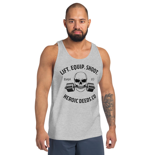 Lift. Equip. Shoot. Barbell Tank