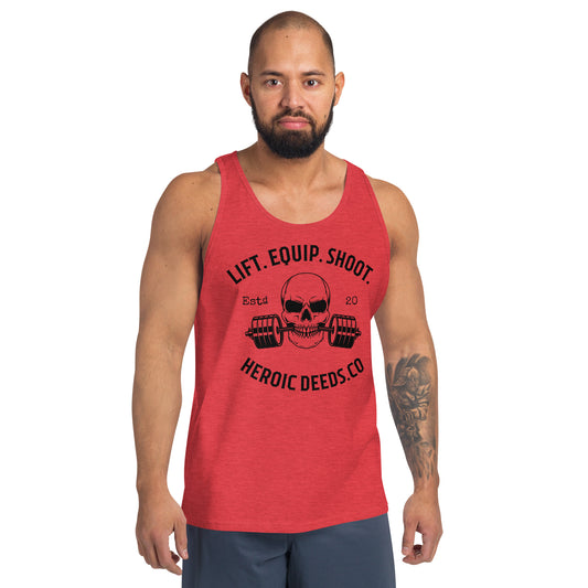 Lift. Equip. Shoot. Barbell Tank