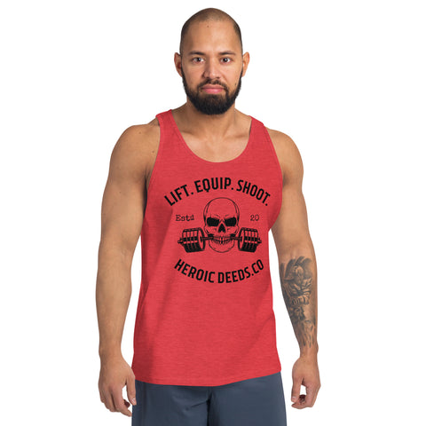 Lift. Equip. Shoot. Barbell Tank