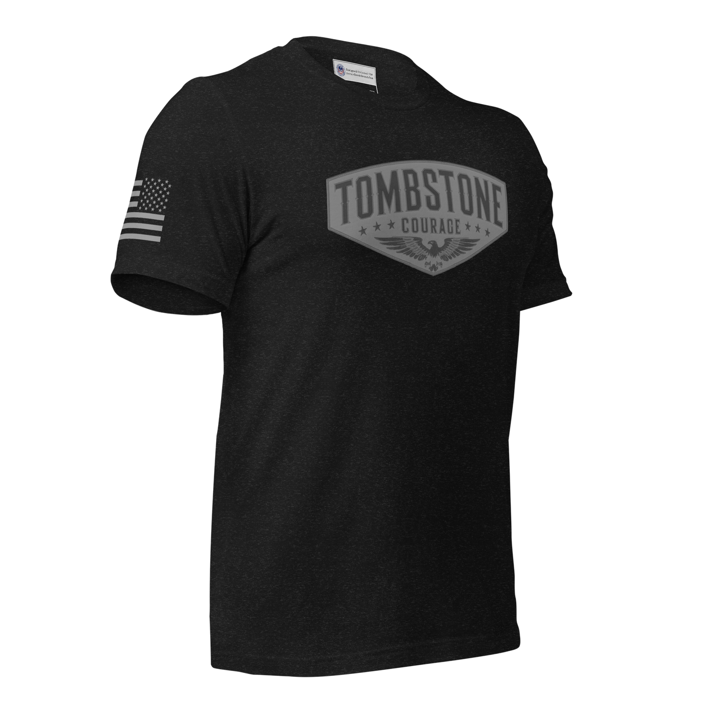 Tombstone Courage Black Logo T