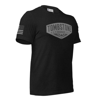 Tombstone Courage Black Logo T